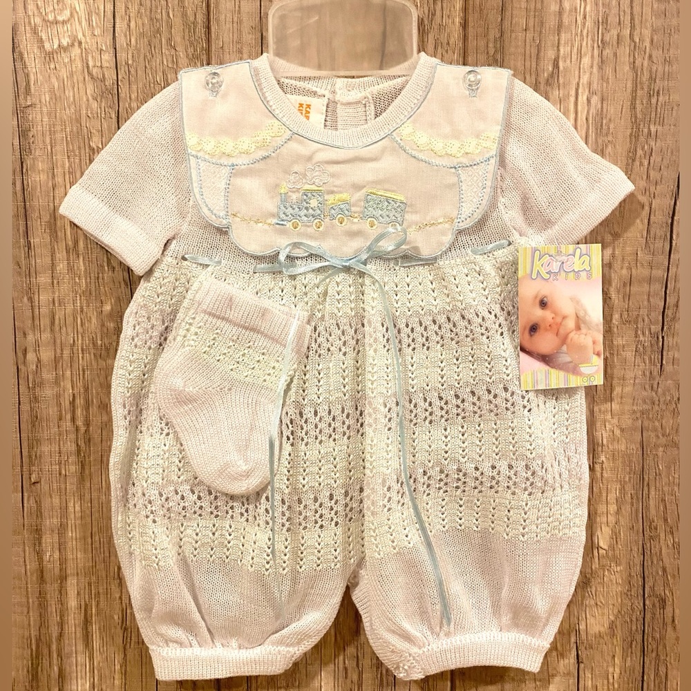 Karela Kids 100% cotton knitted baby bubble romper